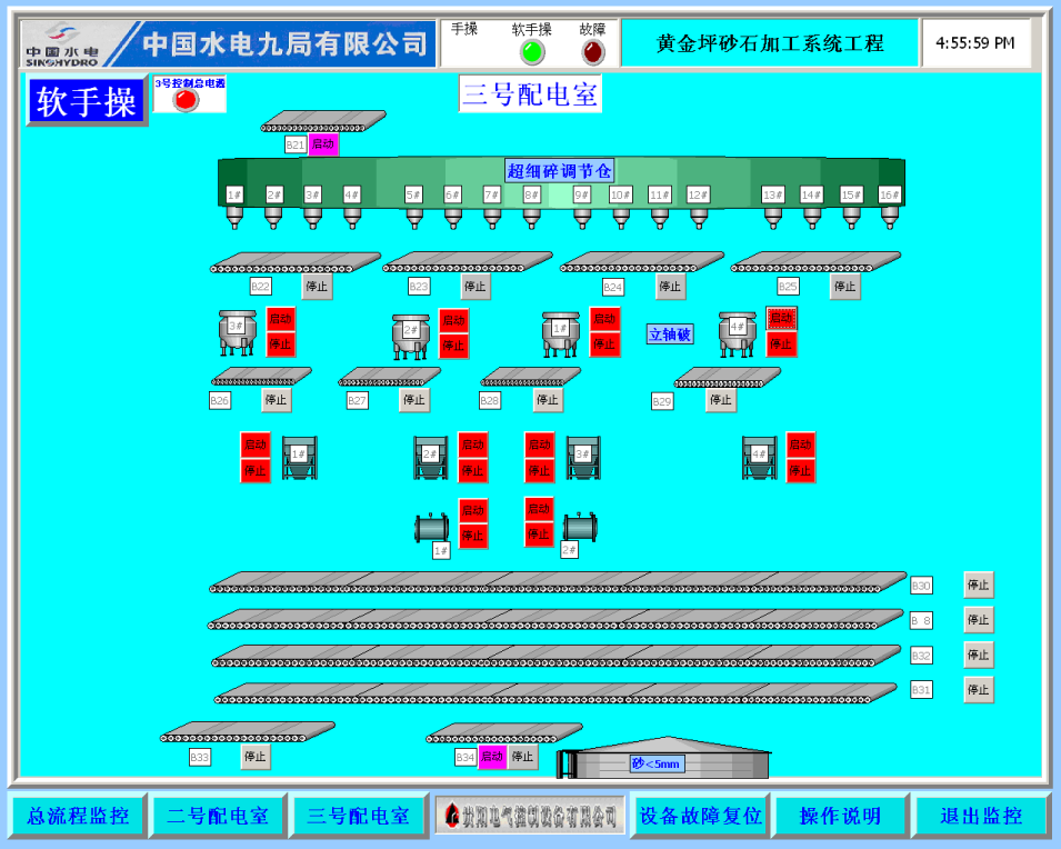 砂石加工電控系統